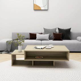 sonoma tölgy színű szerelt fa dohányzóasztal 105 x 55 x 32 cm