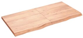 világosbarna kezelt tömör fa fürdőszobai pult 120x60x(2-4) cm