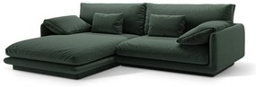 Sötétzöld sarokkanapé (bal oldali) Torino – Micadoni Home