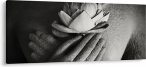 Kép - Lótusz Buddha kezében (120x50 cm)