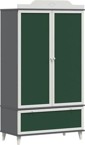 vidaXL Krétával Írt Dresser ROROS Szürke és Fehér 90 x 45 x 165 cm