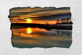 Poszterek 90x60 Nyugat a nyugodt víz felett