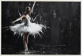 Poszter Keret Alumínium Táncos Balerina Tánc Fekete-fehér 60x40