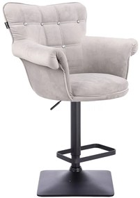 HR804KW Acél modern velúr szék fekete lábbal