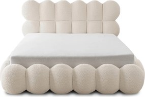 Łóżko 160x200 ANKARA z Pojemnikiem Kremowe Boucle