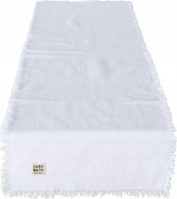 Dekoratív Pamut Futófelület 40 X 140 CM Fehér, Kézzel Készített