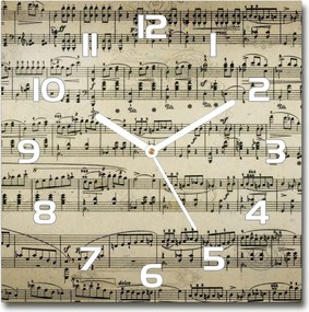 Üveg falióra Kotta ötsoros 30x30