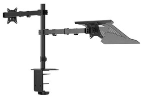 Állítható monitor és laptop tartó LEVANO fekete