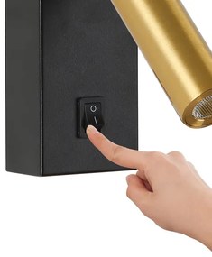 Brilagi - LED Fali spotlámpa MAYA LED/3W/230V 4000K fekete/arany