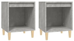 2 db betonszürke éjjeliszekrény 40x35x50 cm