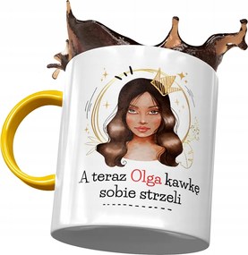 Sárga Bögre Olga Barátnő Feleség Ajándék Nyomtatott Fotóval