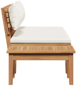2 Darabos Kerti Pad Szett Szilárd Fa Teak