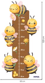 PIPPER. Textil falmatrica "Gyermek mérő - Méhek"