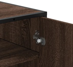 barna tölgy színű szerelt fa és fém cipőszekrény 75x38x97,5 cm