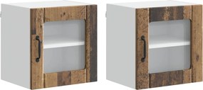 vidaXL Konyhaszekrény 2 pcs Öreg fa 40 x 31 x 40 cm Faanyag