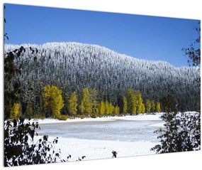 Kép - havas hegyek télen (90x60 cm)
