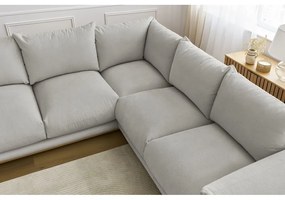 Világosszürke sarokkanapé Ernest – Bobochic Paris