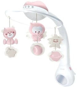 Infantino Infantino - Kiságy mobil dallammal és projektorral 3in1 3xAAA rózsaszín FBB0456