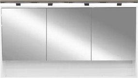 Luna 120 felső tükrös szekrény fehér