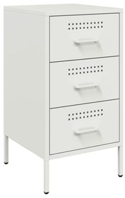 2 db fehér acél éjjeliszekrény 36 x 39 x 68 cm