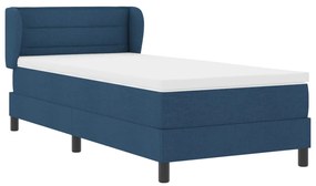 Boxspring Ágy Mattal Kék 90x190 cm Szövet