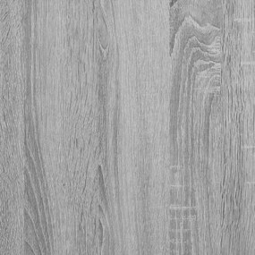 2 db szürke sonoma színű szerelt fa fali polc 75x16,5x16,5 cm
