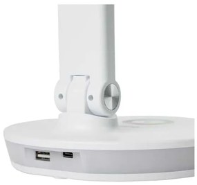 Platinet asztali lámpa 12 W, RGB világítás + USB, fehér
