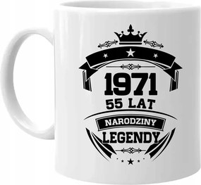 1971 Egy legenda születése 55 éves Nyomtatott Bögre Ajándék 55. Születésnapra