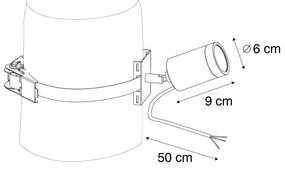 Fekete kültéri spotlámpa fához GU10 50mm forgatható és dönthető IP65 - Solo