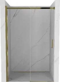 Mexen  Omega 8 mm   Zuhany ajtó csúszó   100 cm,  átlátszó ,  arany  - 825-100-000-50-00 Csúszó zuhany ajtó