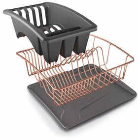 Rézszínű edényszárító alátéttel - Metaltex