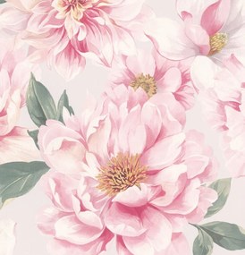 Fali tapéta rózsaszín nagy bazsarózsa Paper Selection 201345 Rasch