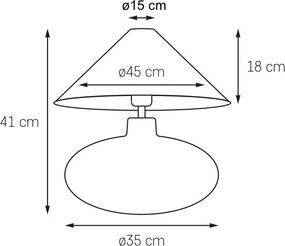 Kaspa SAWA NATUR 41128107 Asztali lámpa 1x25W/E27 IP20