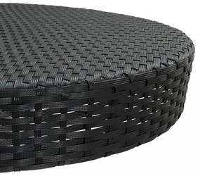 5 részes fekete polyrattan kerti bárszett