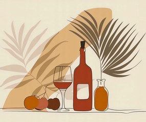 Poszter 60x50cm Bor a pálmafák mellett