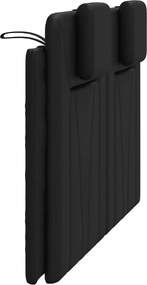 fekete műbőr fejtámla párna Viana 152 cm