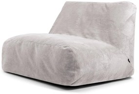 Világosszürke kordbársony babzsákfotel Sofa Tube – SLOWDOWN