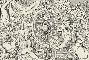 Fotótapéta Flizelin a Hálószobába Nappali Gazdag díszek 104x70 Ragasztó