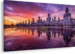 Kép - Buddhák naplementekor (90x60 cm)