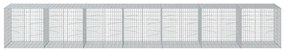 horganyzott vas gabion kosár fedéllel 700 x 100 x 100 cm
