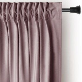 Világosbarna bársony dimout (részleges sötétítő) függöny 140x270 cm Pleat – Restilo
