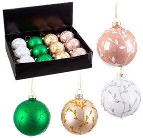 Üveg karácsonyfadísz készlet 12 db-os – Casa Selección