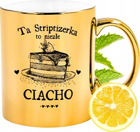 Prémium Arany Csillogó Bögre Sztriptíz Ajándék Nyomtatott Fotó