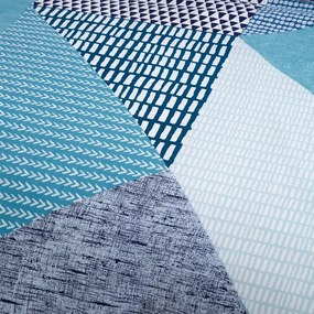 Kékeszöld egyszemélyes ágyneműhuzat 135x200 cm Larsson Geo – Catherine Lansfield