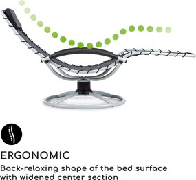 Blumfeldt The Chiller, hintaágy, 77x85x173 cm, 360 Comfort, ComfortMesh, fekete