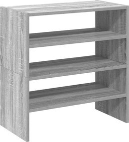 vidaXL 2 db szürke sonoma cipőtartó állvány halmozható 60x30x30,5 cm