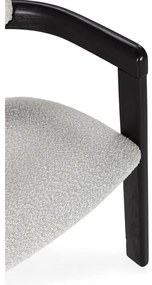 Fehér-fekete kárpitozott karfás étkezőfotel szett 2 db-os Eiden – MOME