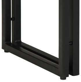 Végasztalok Többszínű 90x33x75 cm Tömör újrahasznosított fa és fém