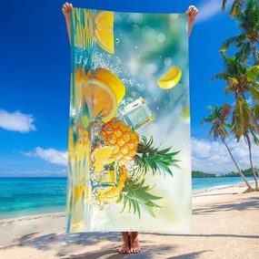 Strandtörölköző LEMONADE 100x180 cm színes, 100% mikroszálas