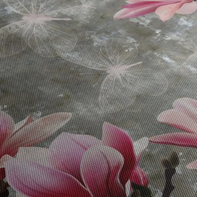 Kép virággal (órával) (90x30 cm)